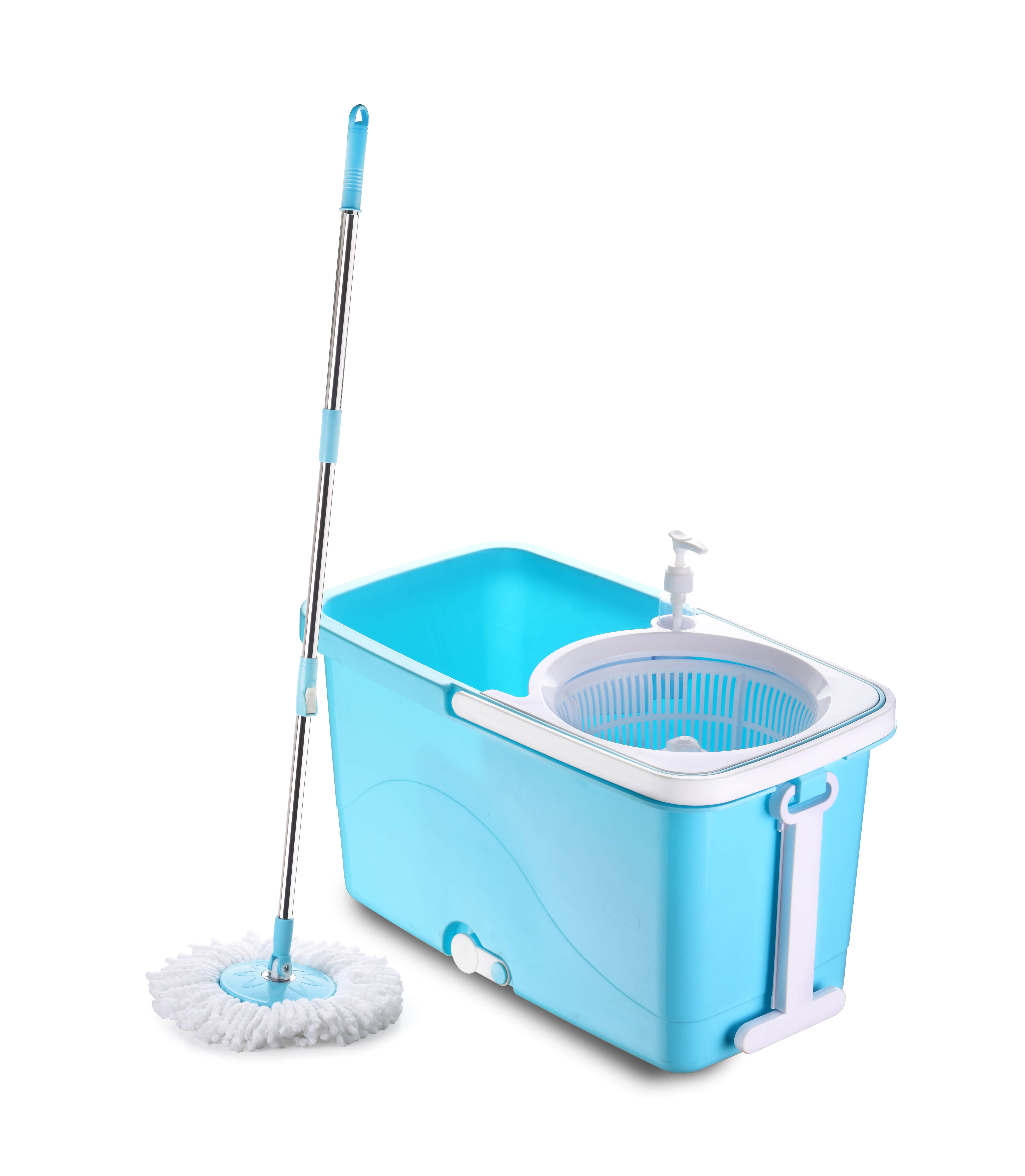 Master Clean  Plastic Spinner Mop Square